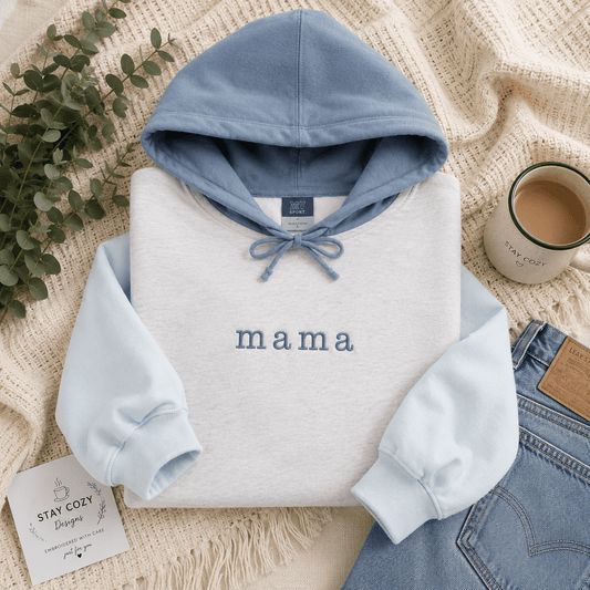 Mama Colorblock Hoodie - Stay Cozy Designs